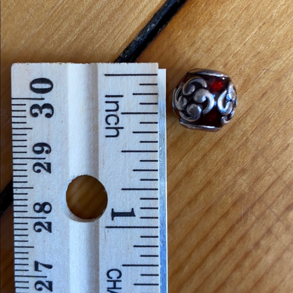 Pandora burgundy enamel knots charm
